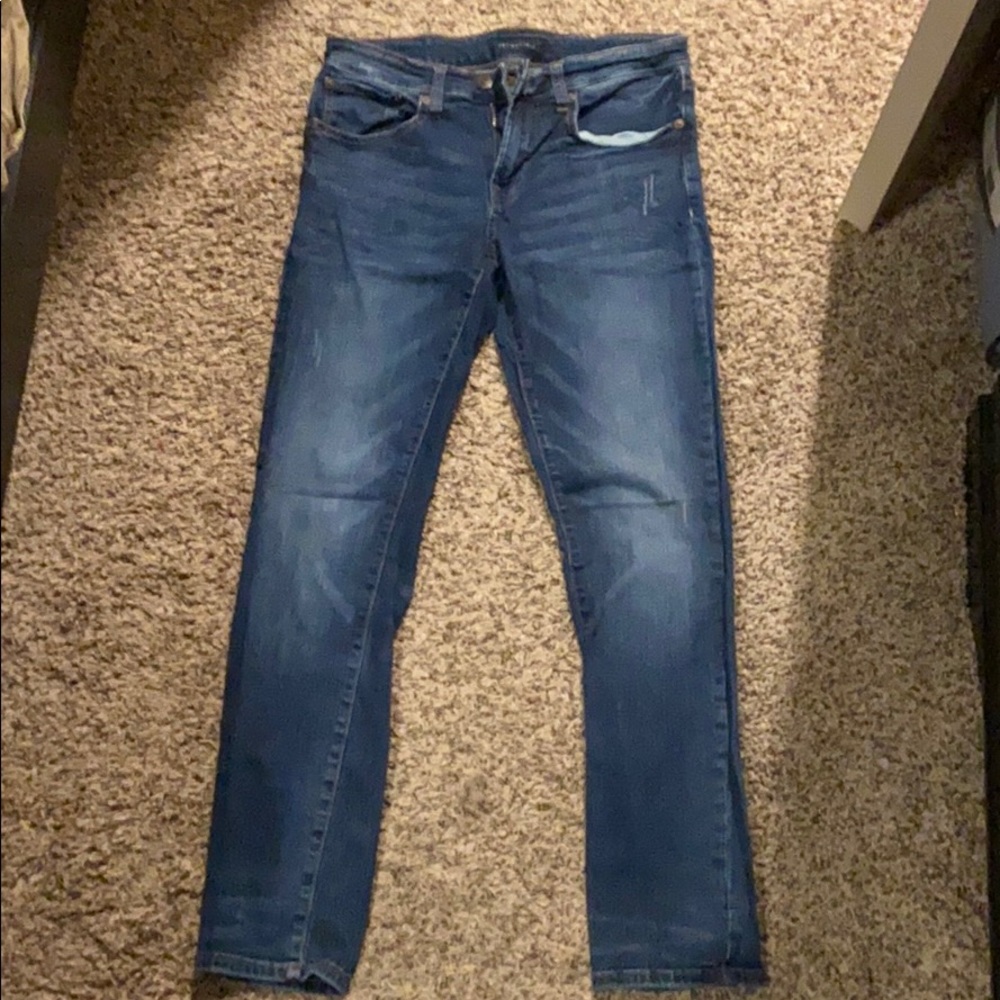 Blue skinny jeans